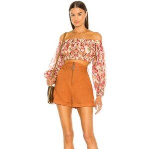 NWOT Lovers and Friends Bosworth Top Emory Tropical Print Sz M